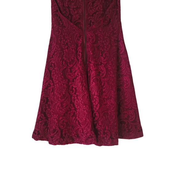 Burberry Fit & Flare Lace Tea Dress Red Size US 6 - Picture 6 of 10